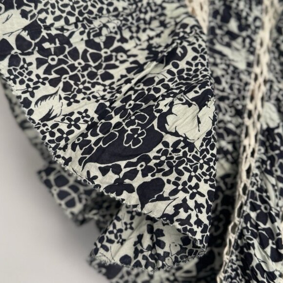 Sea New York Priya Organic Cotton Flutter Sleeve Floral Top Small Sustainable - Picture 4 of 12